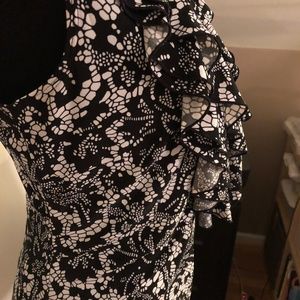 Milano Sleeveless Ruffled Print Top